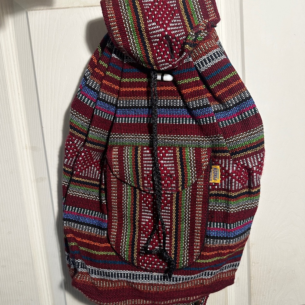 Multicolor Striped Women's Backpack